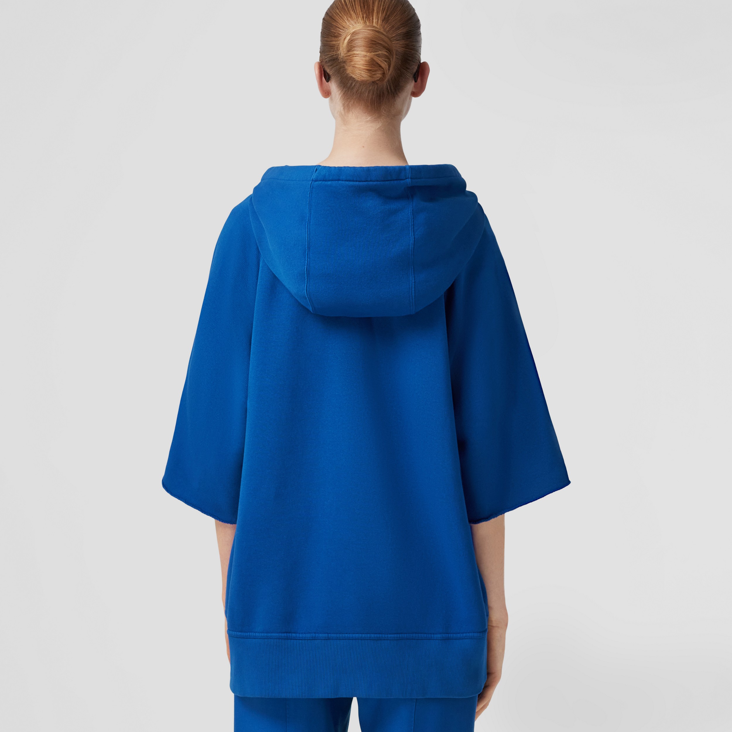 Sudadera en algodón con capucha y logotipo (Azul Mar Fuerte) - Mujer | Burberry® oficial - 3