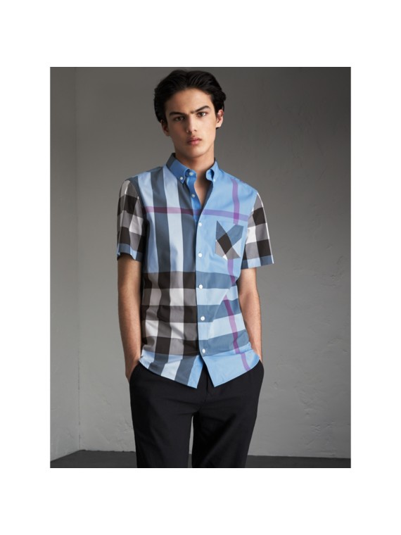 mens short sleeve burberry shirts