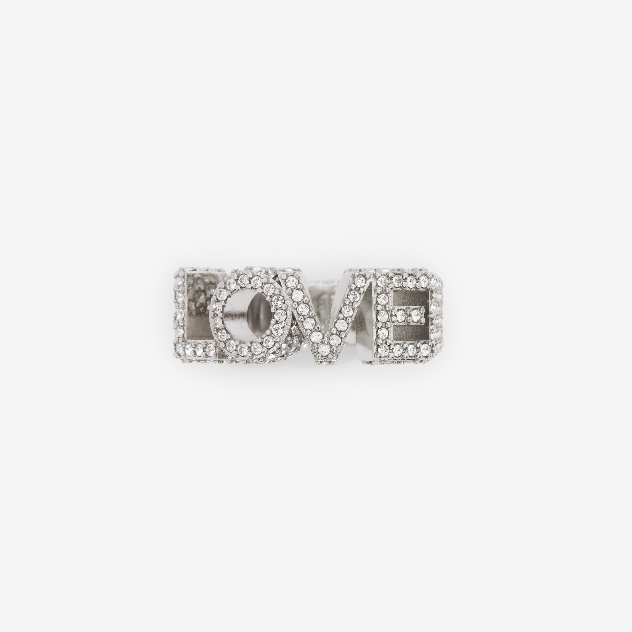 Palladinierter „Love“-Ring mit Kristalldetail (Palladium/kristallfarben) - Damen | Burberry® - 3