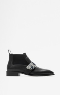 Leather Shield Chelsea Boots