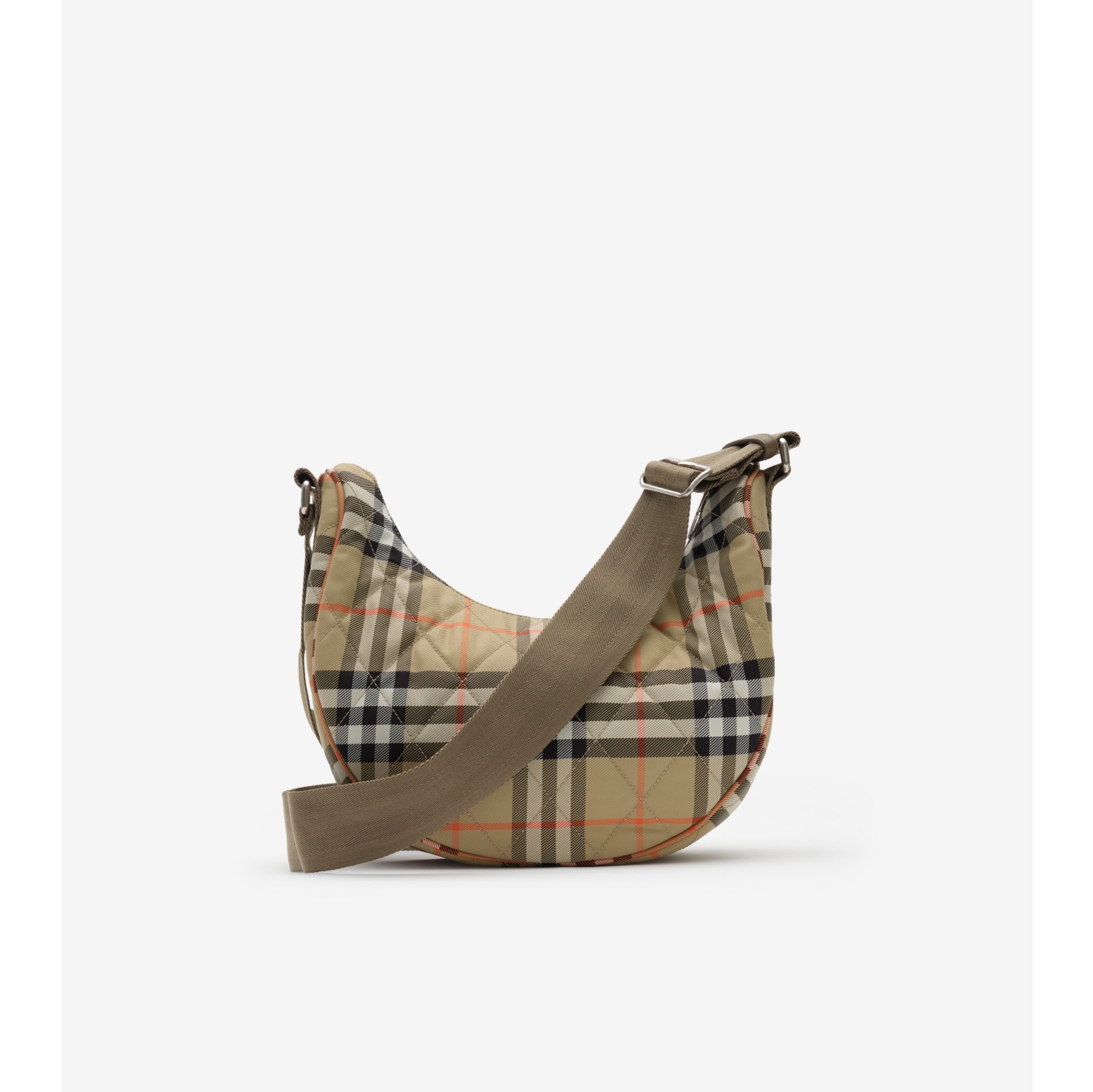 Large Horseshoe Crossbody Bag in Sand beige - Men, Nylon | Burberry® Official