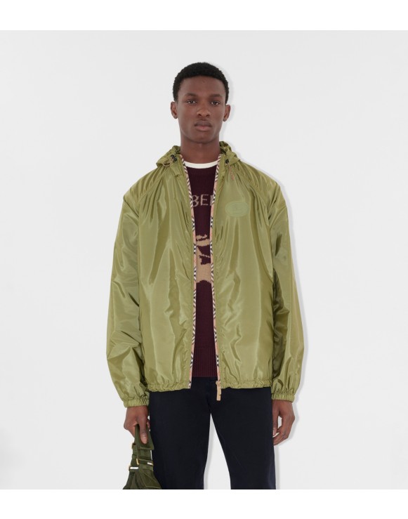Veste à capuche en nylon avec Check
