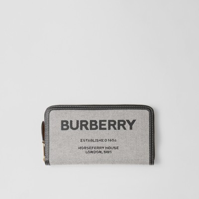 burberry logo print wallet