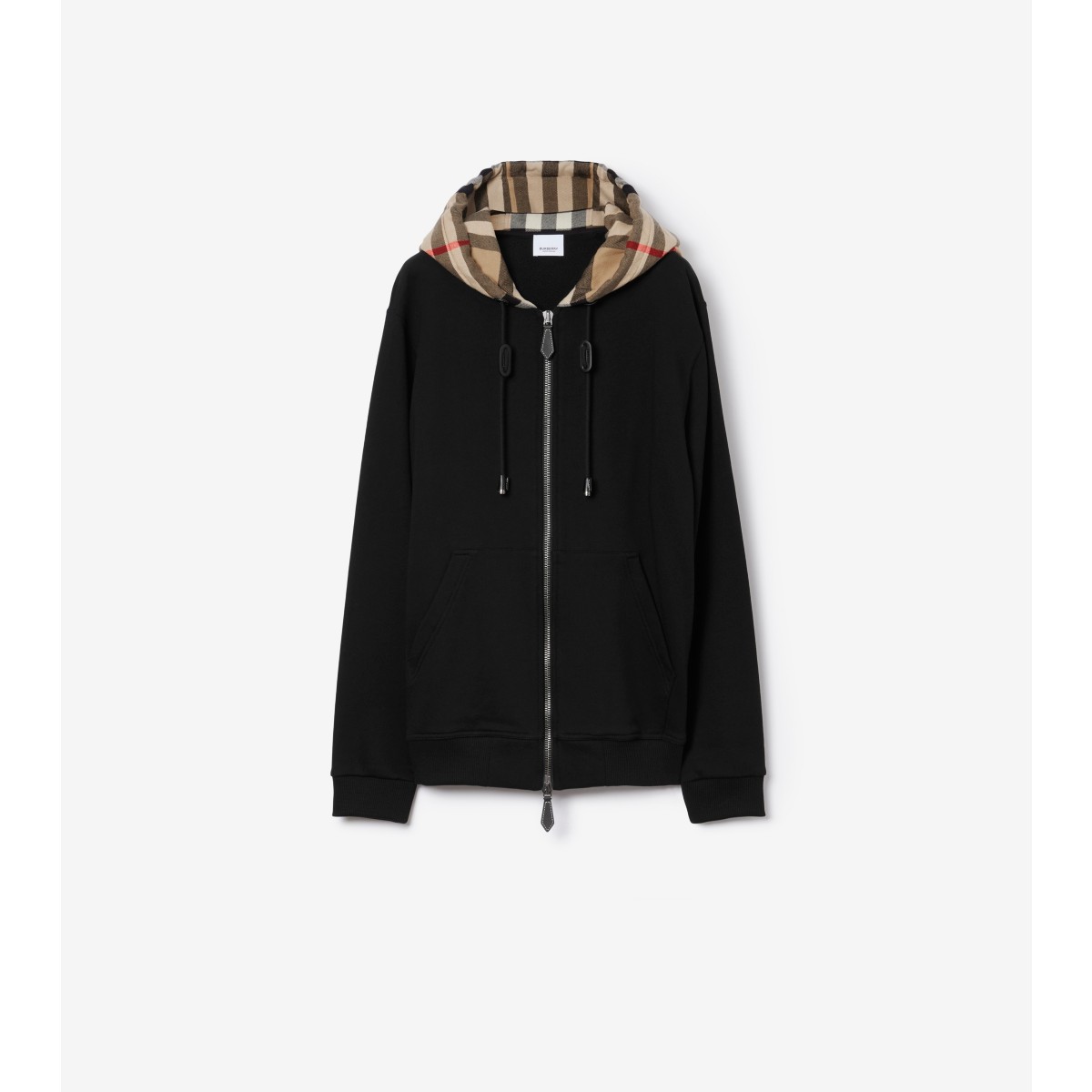  Check Hood Cotton Zip Hoodie