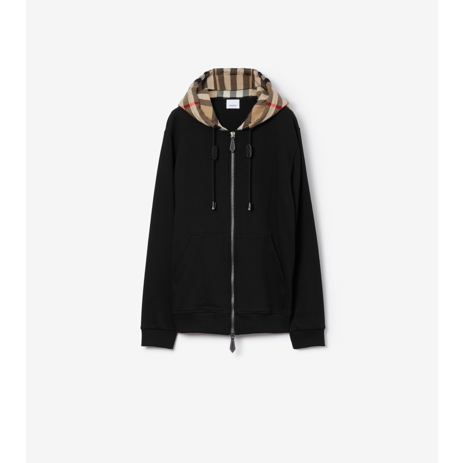 Check Hood Cotton Zip Hoodie