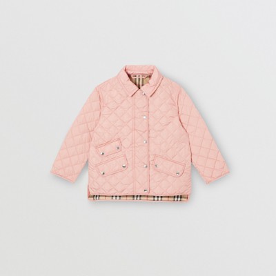 burberry pink quilted jacket