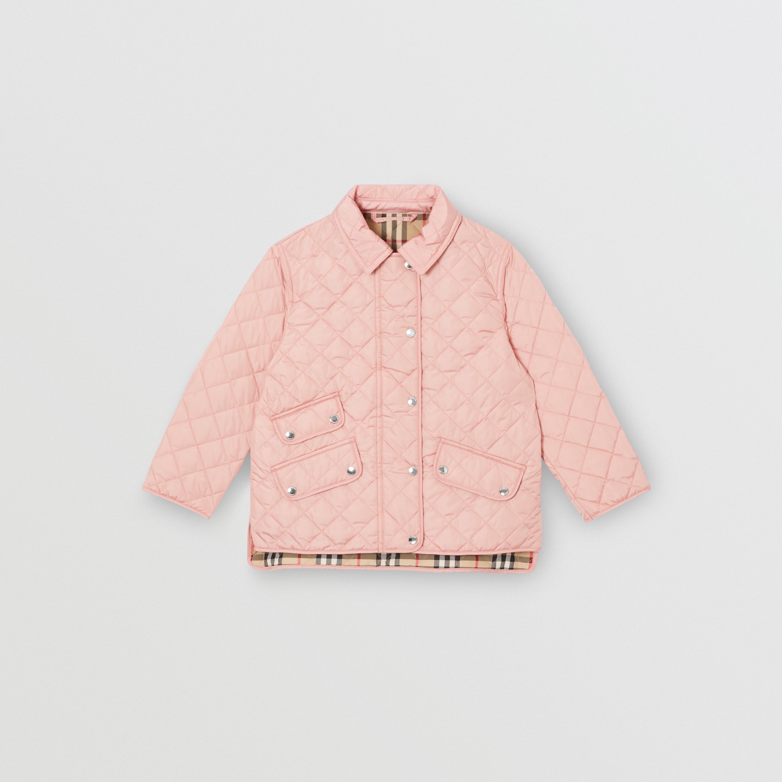 Lightweight Diamond Quilted Jacket in Dusty Pink Burberry United States