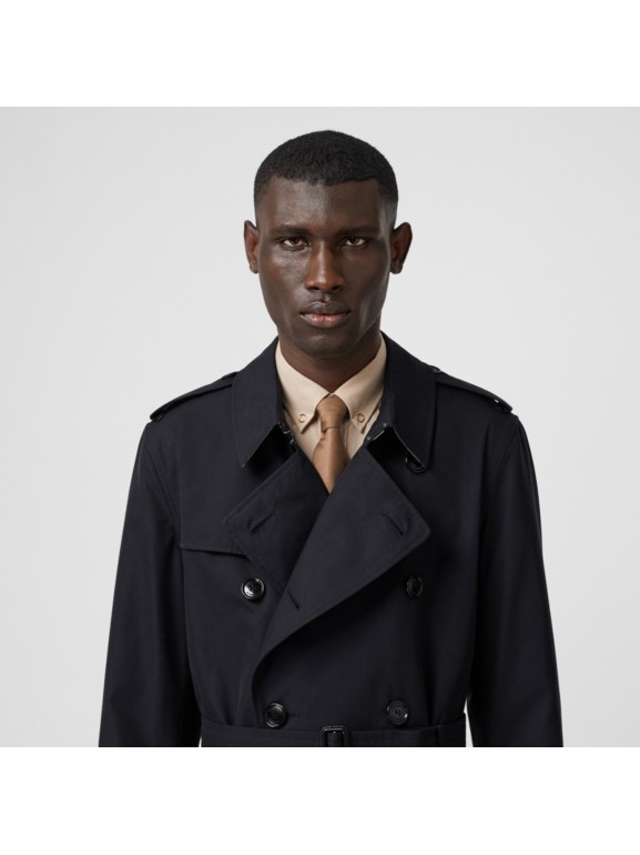 The Mid-length Kensington Trench Coat in Midnight - Men | Burberry ...