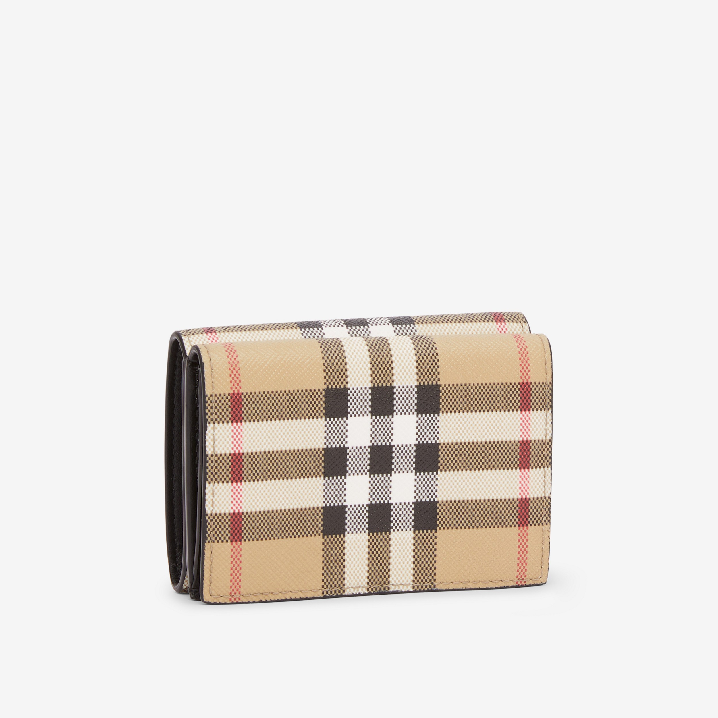 Vintage Check and Leather Folding Wallet in Archive Beige - Men | Burberry® Official - 3