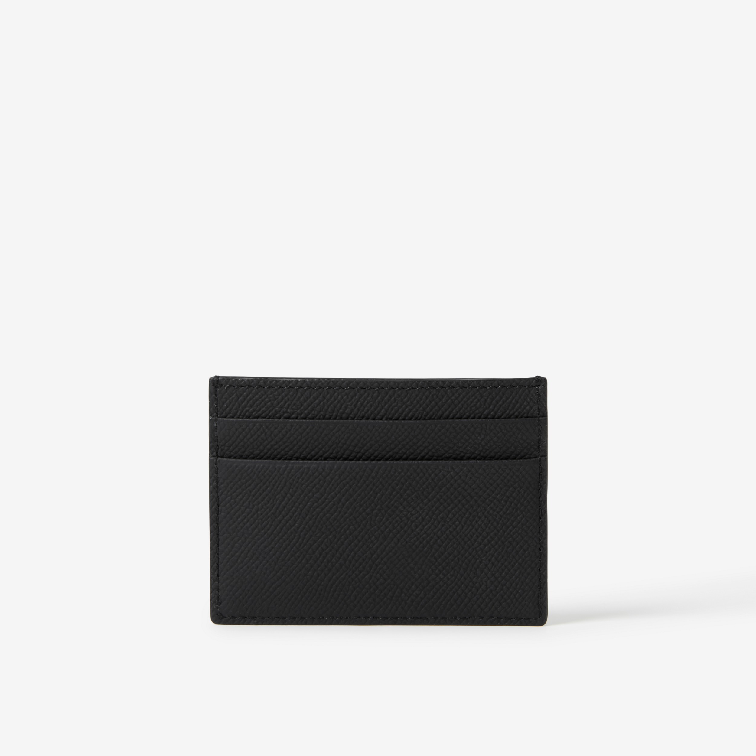 Leather TB Card Case in Black - Men | Burberry® Official - 3