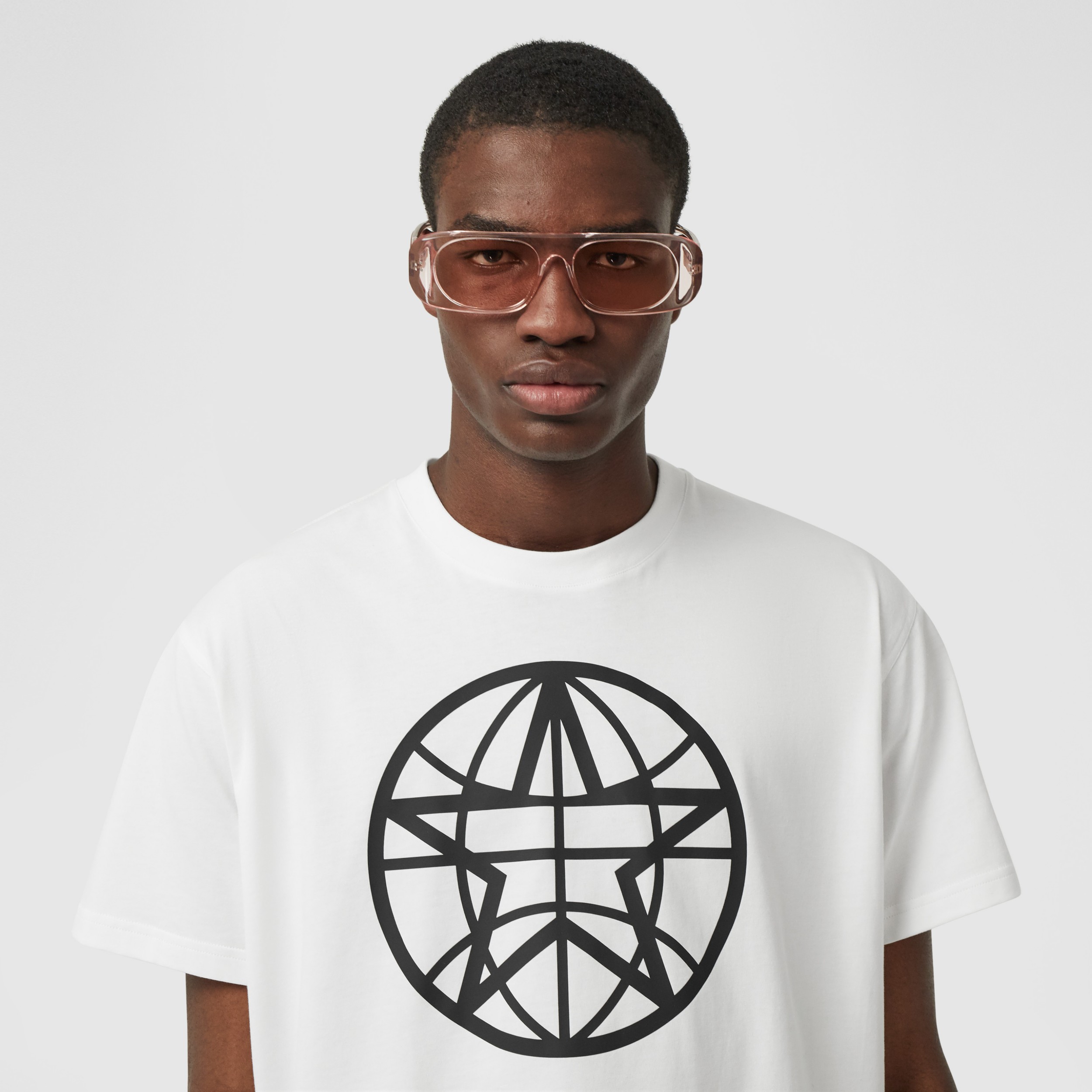 white graphic oversized t shirt