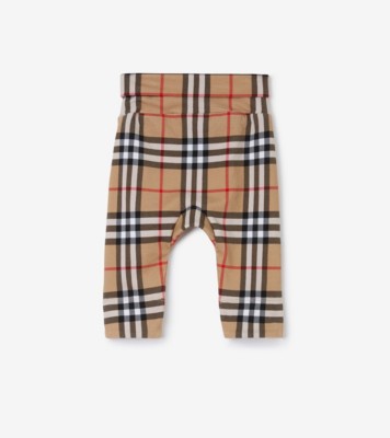 Burberry Kids check-trim pyjamas - White