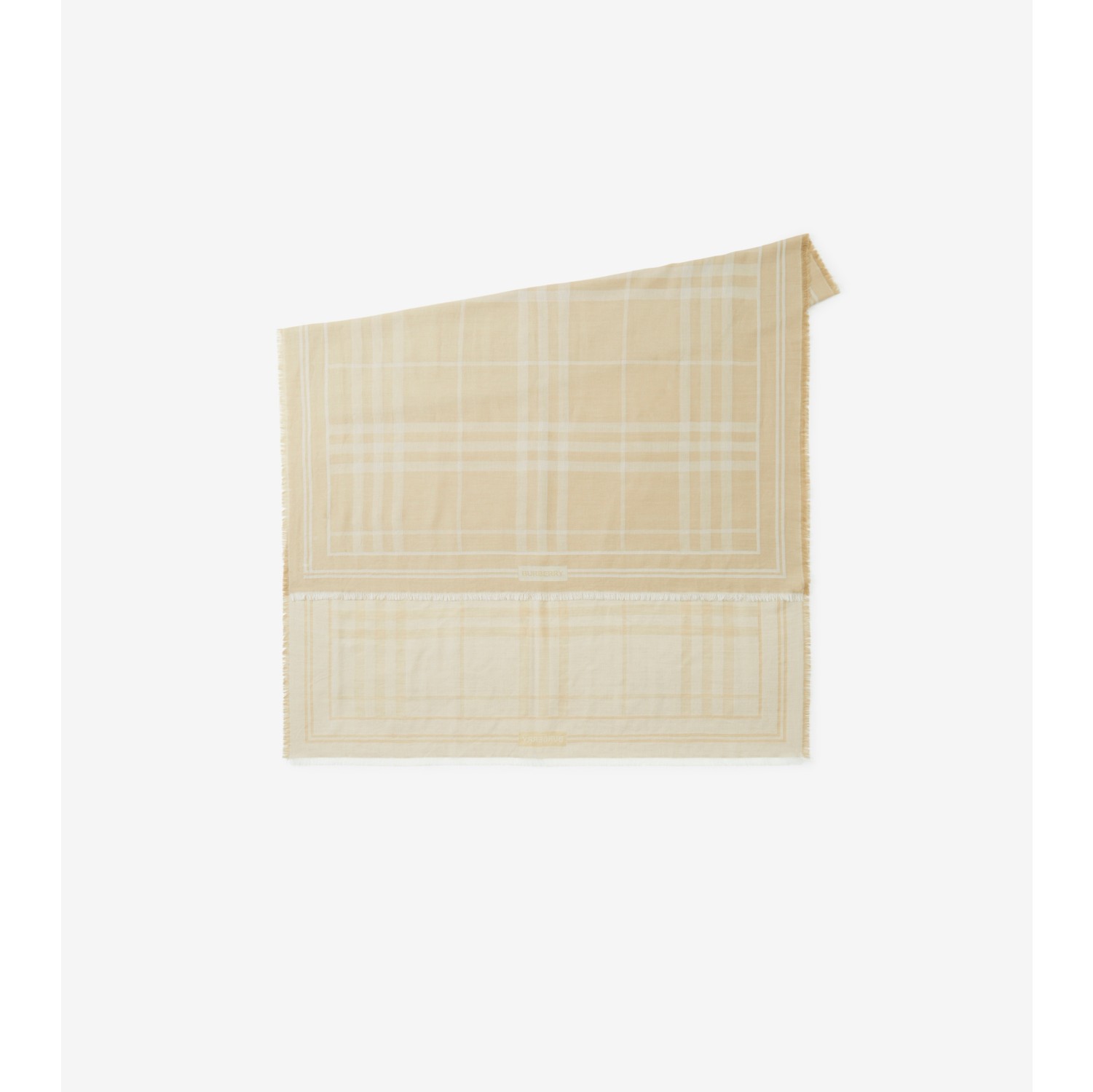 Burberry Lightweight Check Wool Silk Scarf