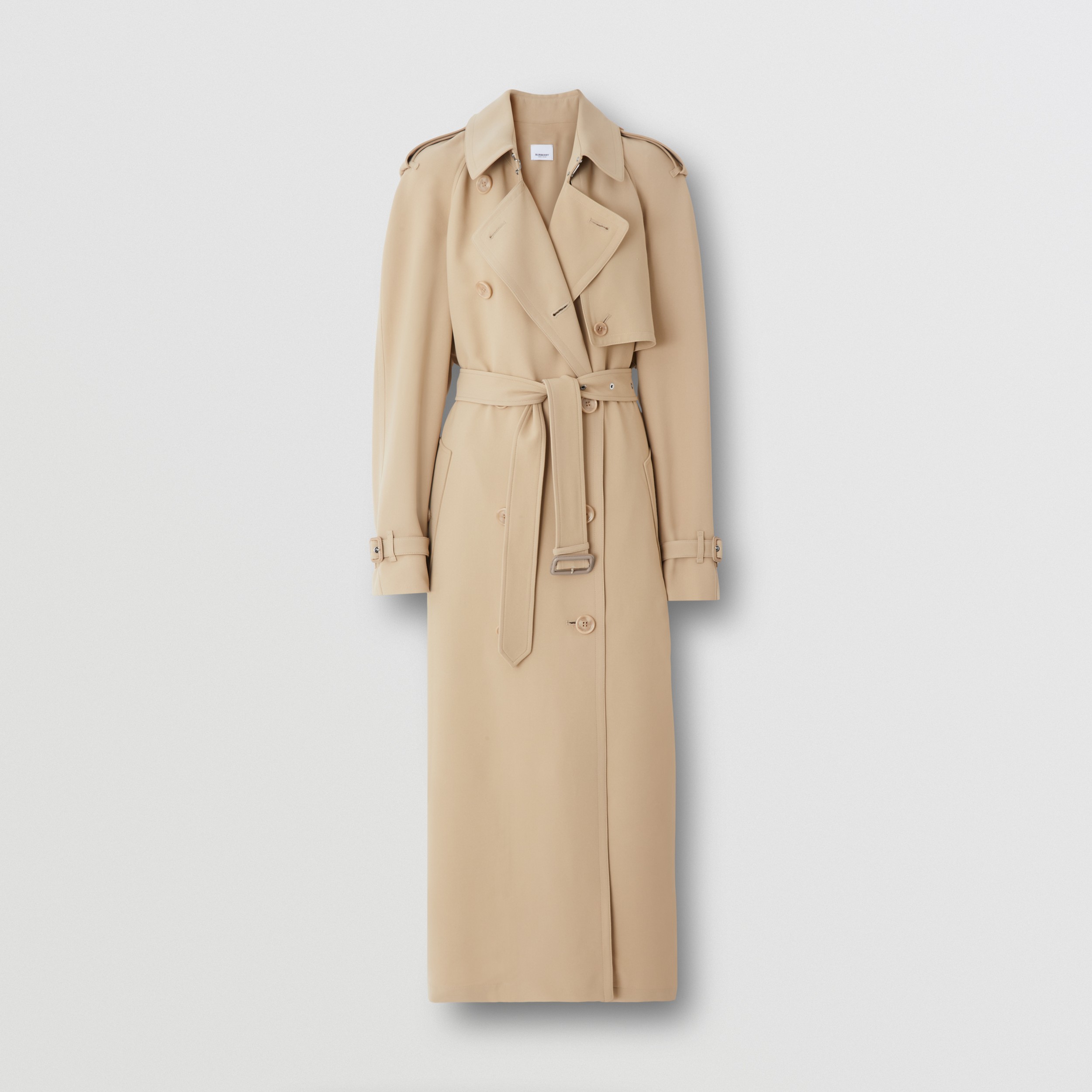 Silk-lined Viscose Trench Coat in Soft Fawn - Women | Burberry® Official - 4