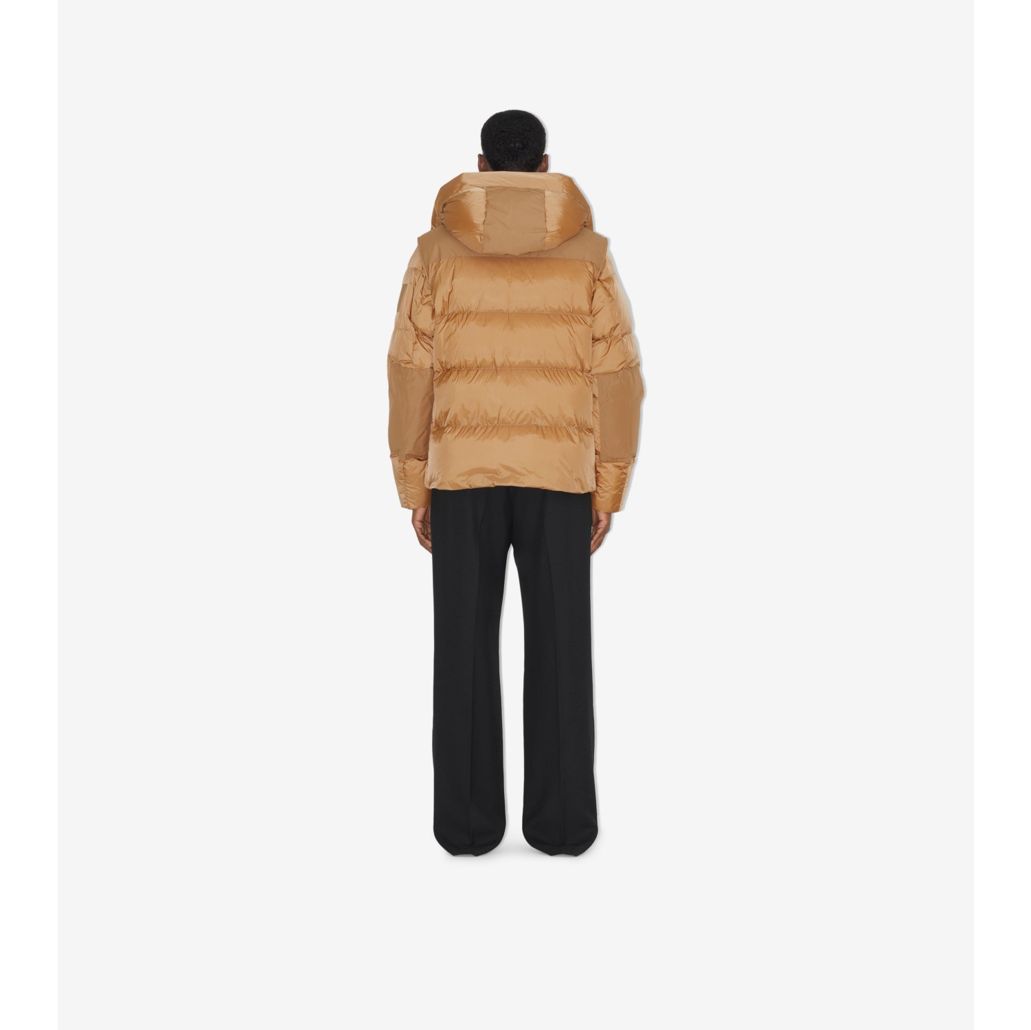 Detachable Sleeve Monogram Puffer Jacket Burberry Outerwear