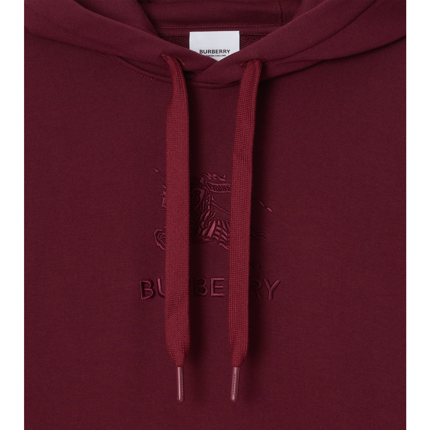 EKD Cotton Hoodie in Deep crimson Men Burberry Official