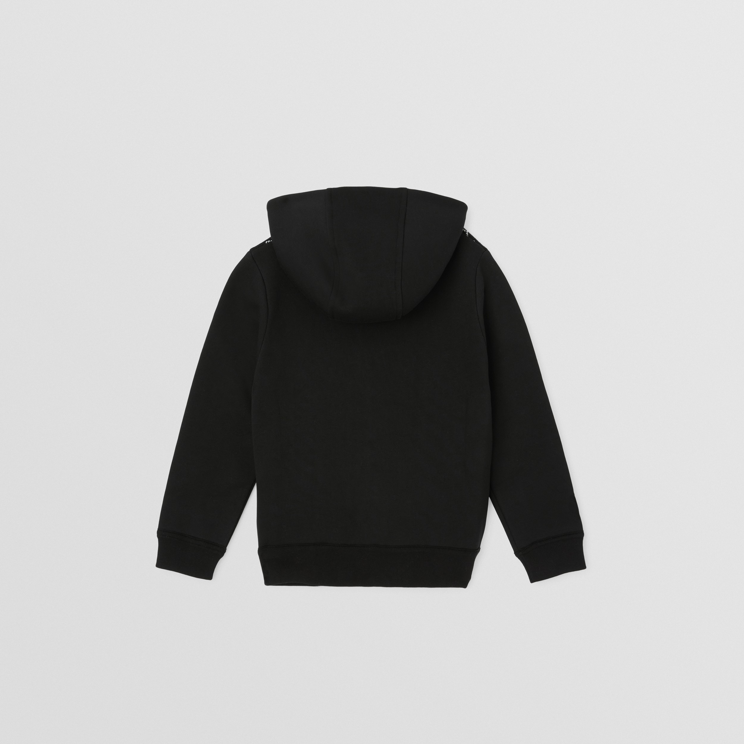 Hoodie zippé en coton mélangé avec logo Fair Isle (Noir/blanc) - Enfant | Site officiel Burberry® - 4