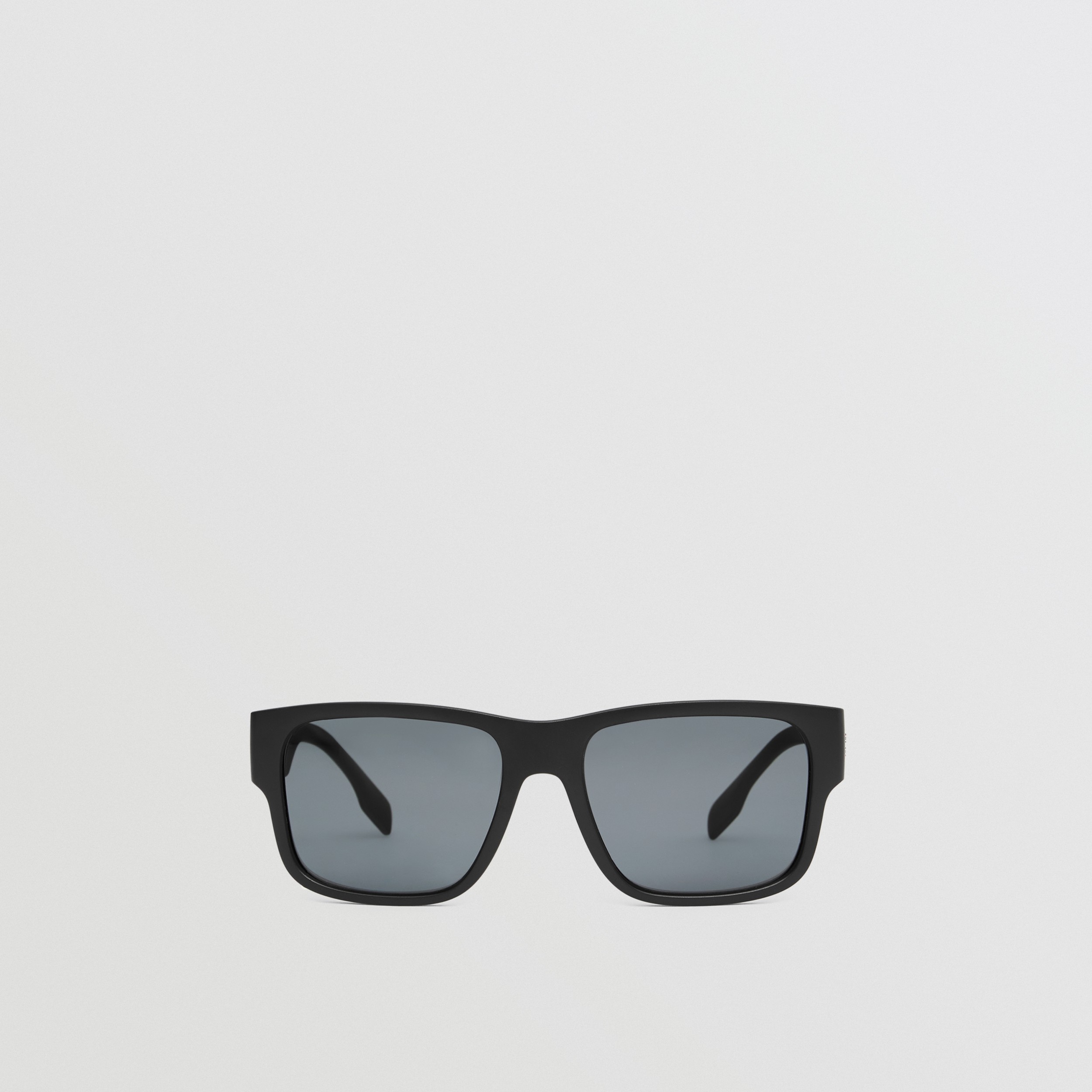 Logo Detail Square Frame Sunglasses in Black - Men | Burberry® Official - 1