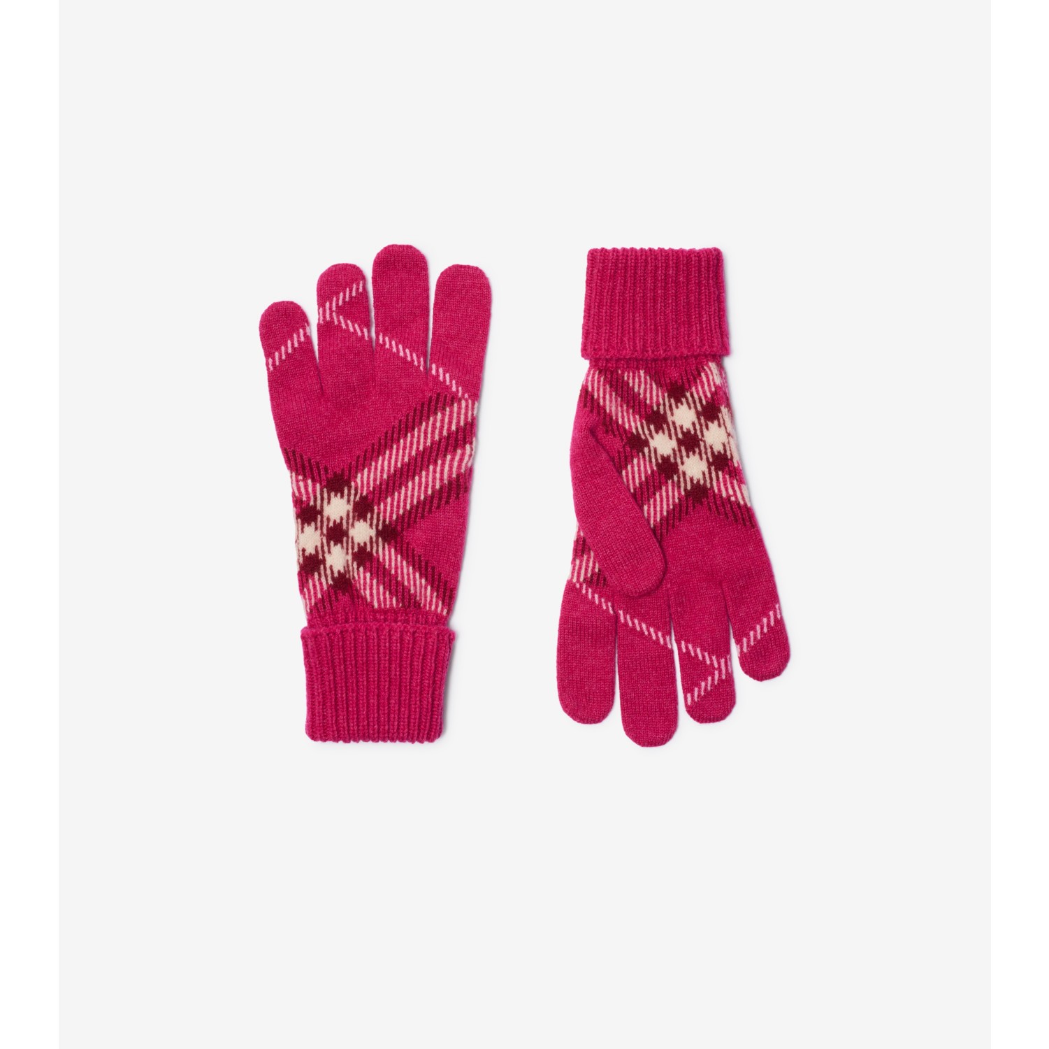 Handschuhe aus einer Kaschmirmischung in Check