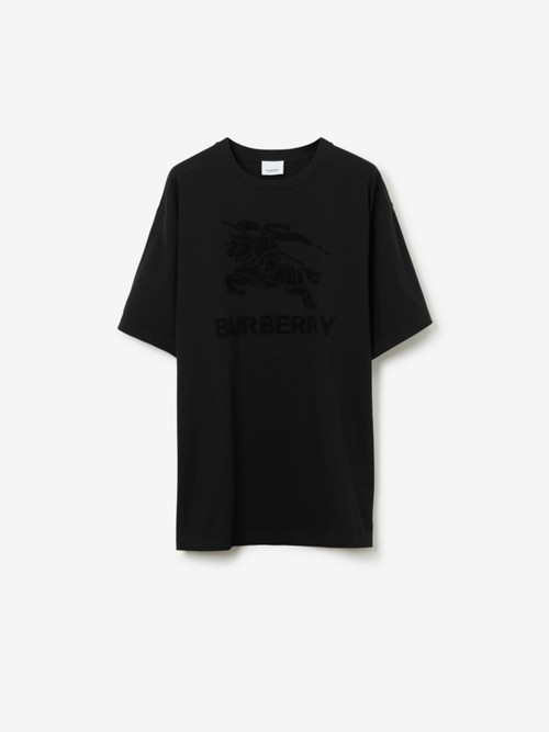 Burberry Ekd Cotton T-shirt In Black