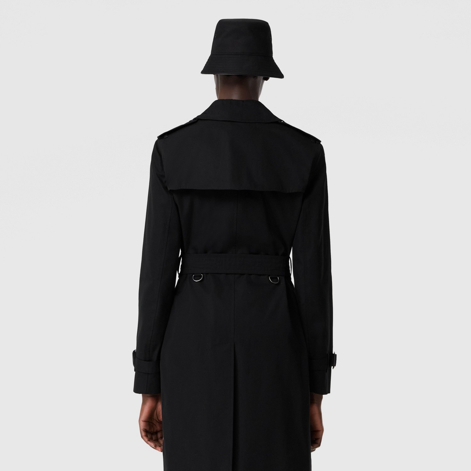 The Kensington - Trench coat Heritage médio (Preto) - Mulheres | Burberry® oficial