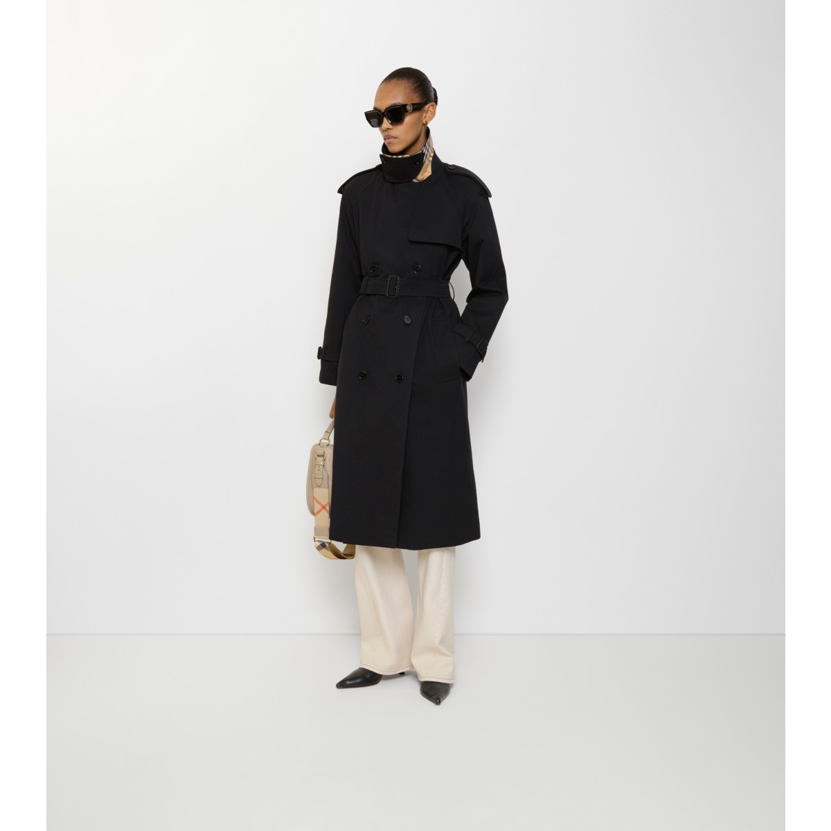  Check Long Castleford Trench Coat