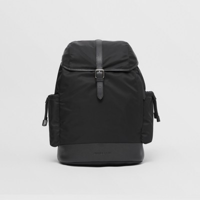 burberry black leather backpack