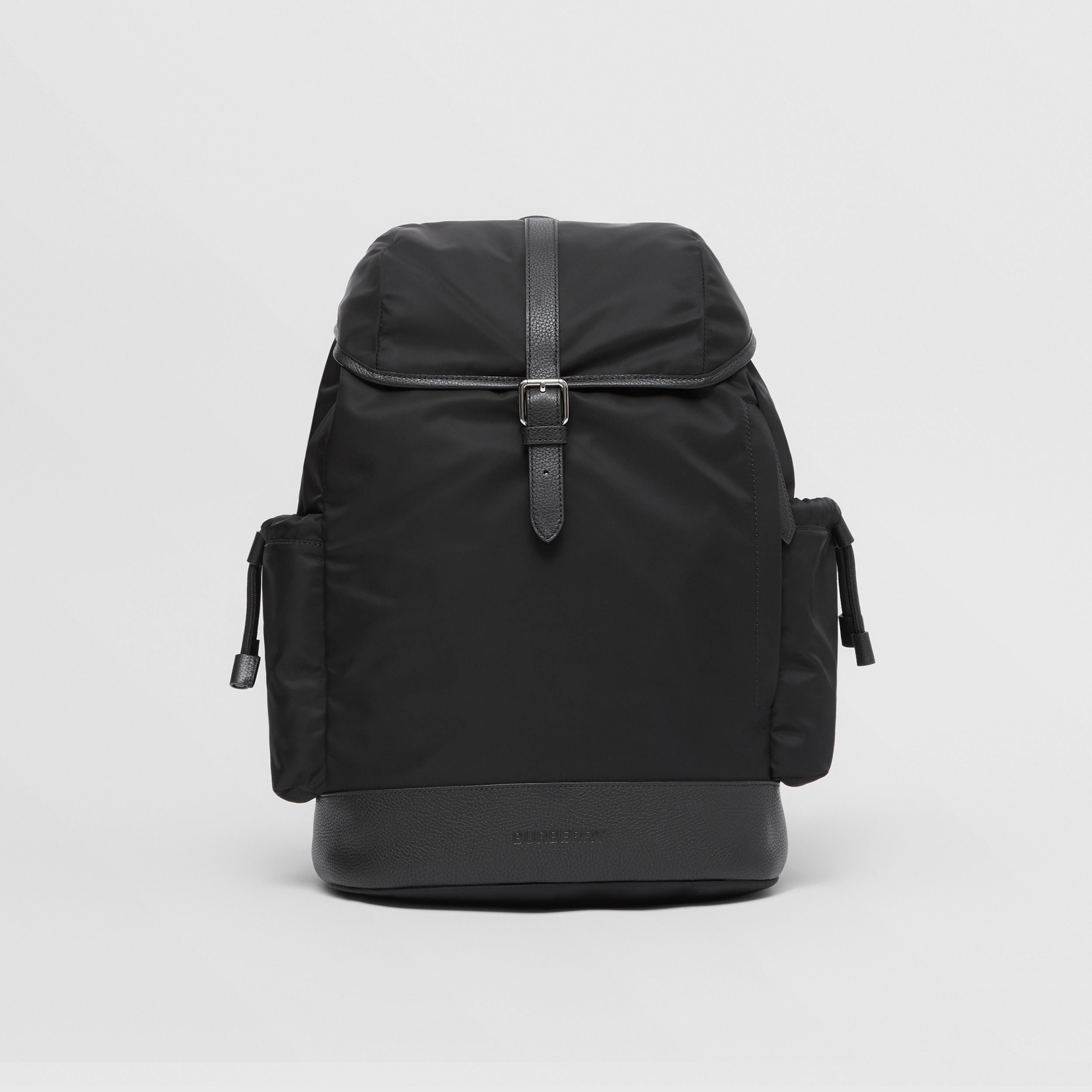 Leather Trim Nylon Baby Changing Backpack in Black - Children | Burberry® Official - 1