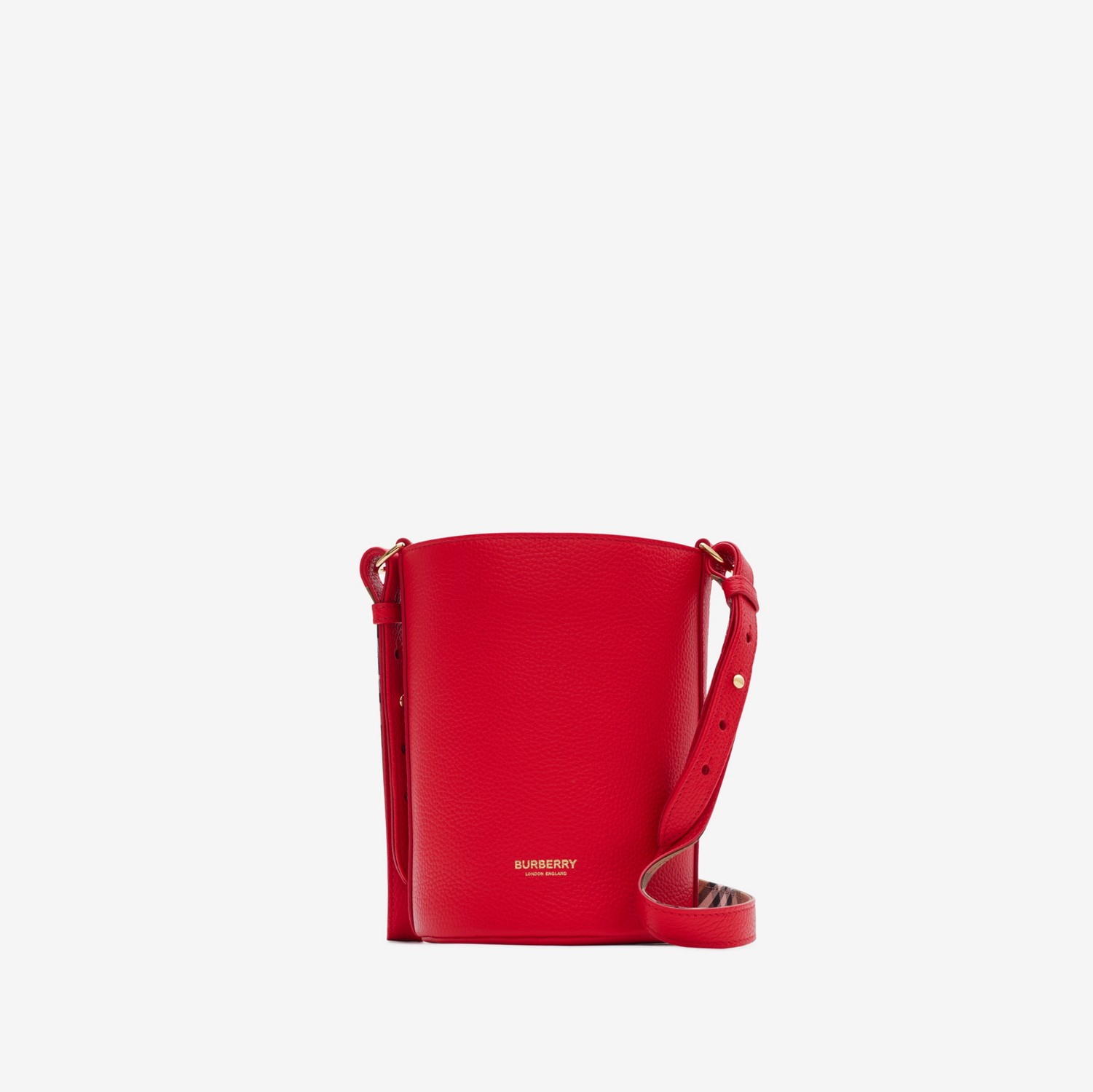 Small Bucket Bag in Bright red - Women | Burberry® Official