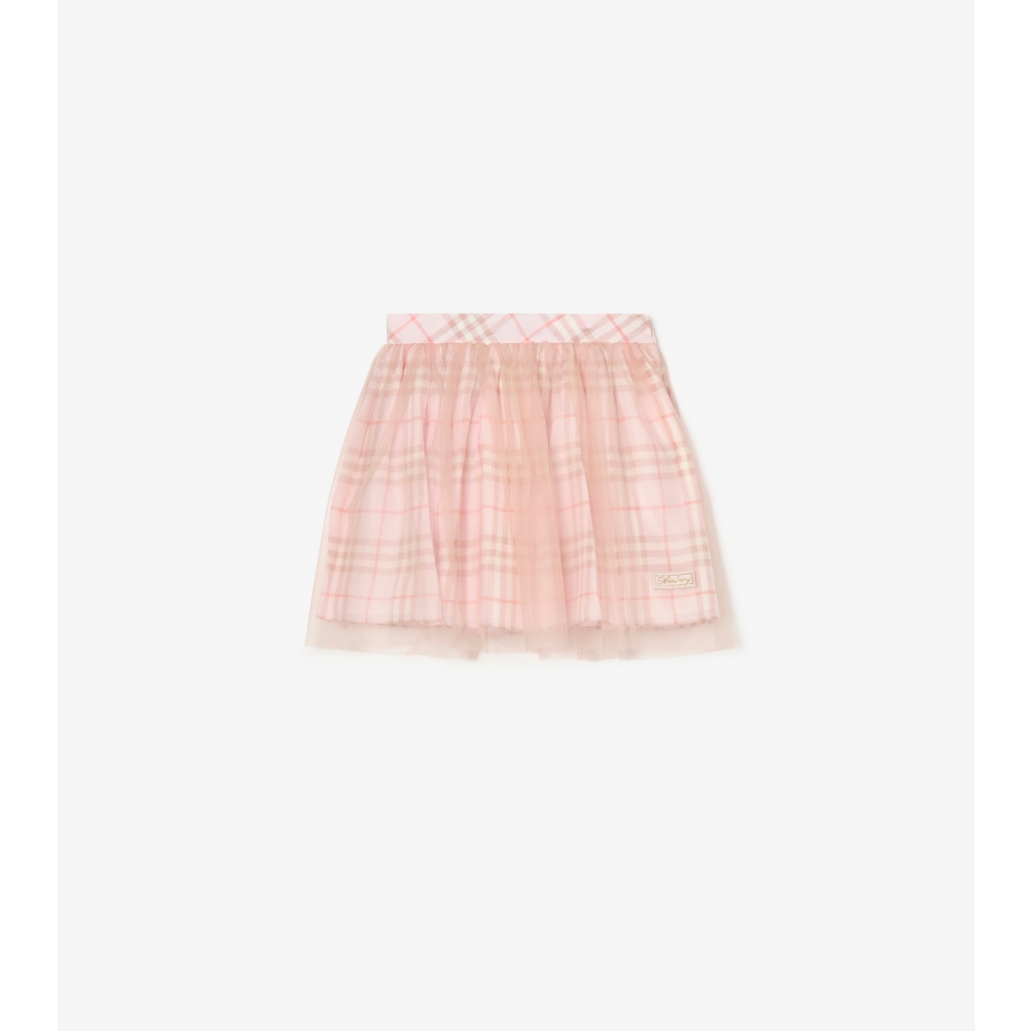 Check Silk Skirt