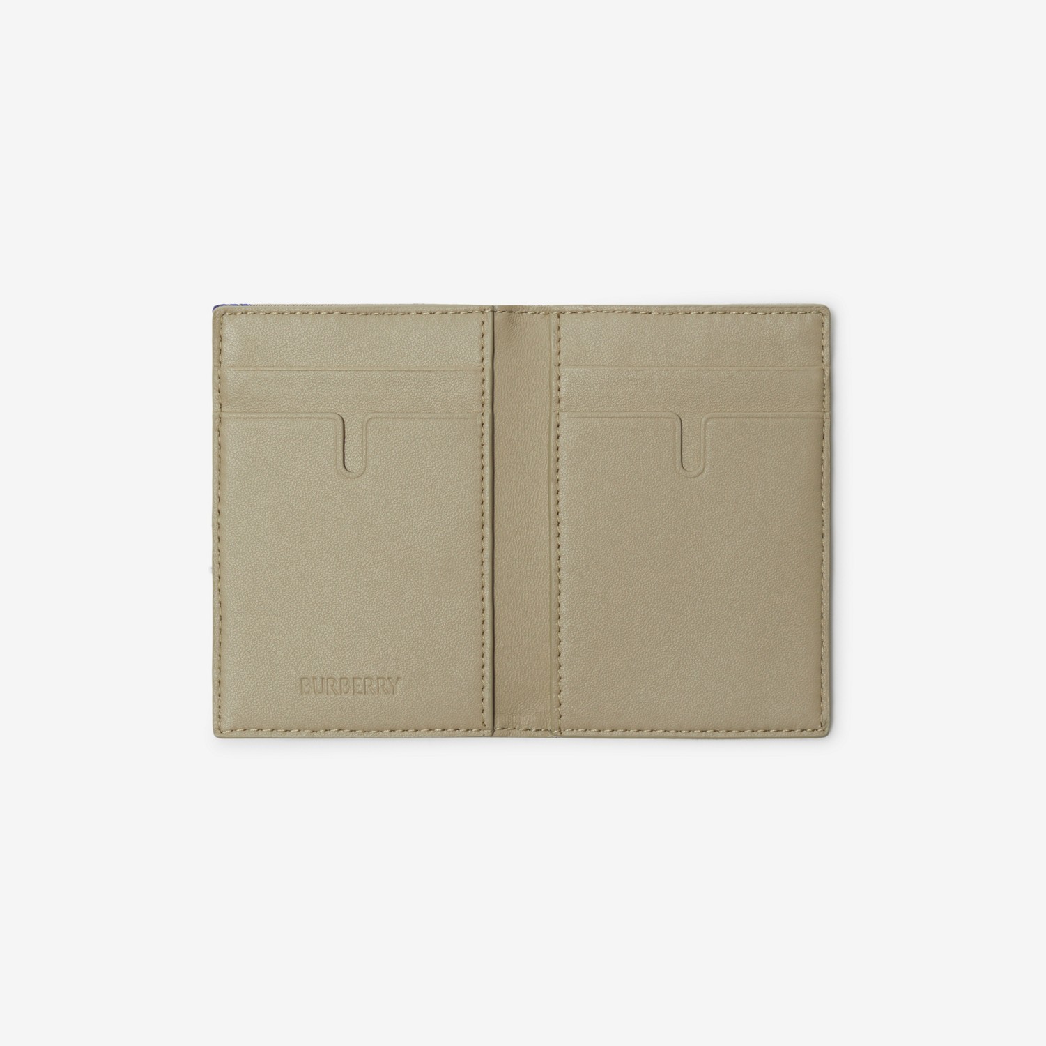 Check Folding Card Case in Lichen - Men, Canvas | Burberry Check Folding Card Case in Lichen - Men, Canvas | Burberry