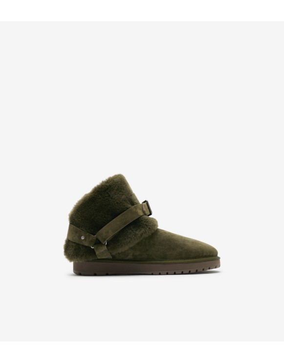 Suede and Shearling Chubby Boots