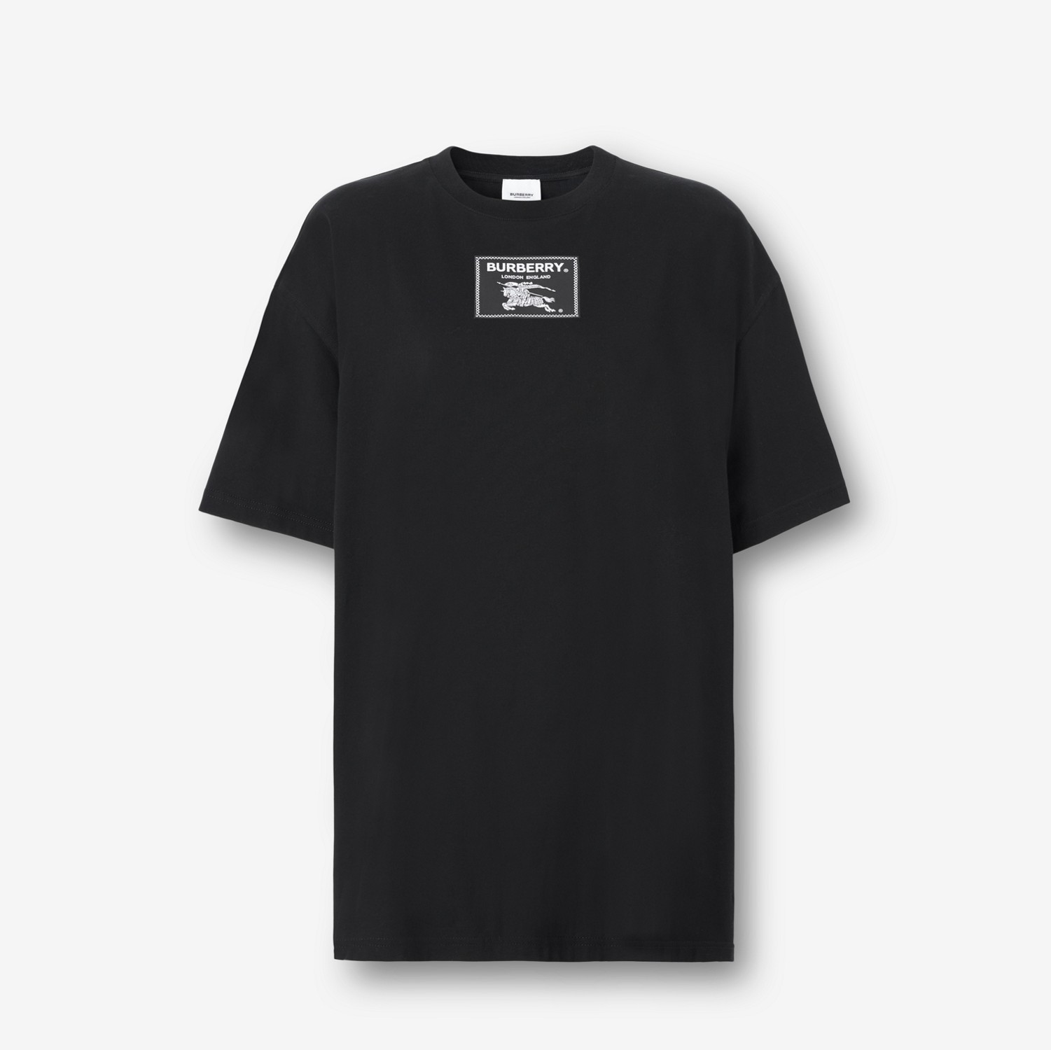 프로섬 레이블 코튼 티셔츠 (블랙) - 여성 | Burberry®