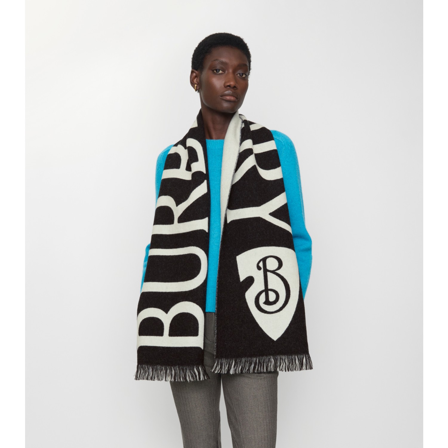 Logo Wool Scarf