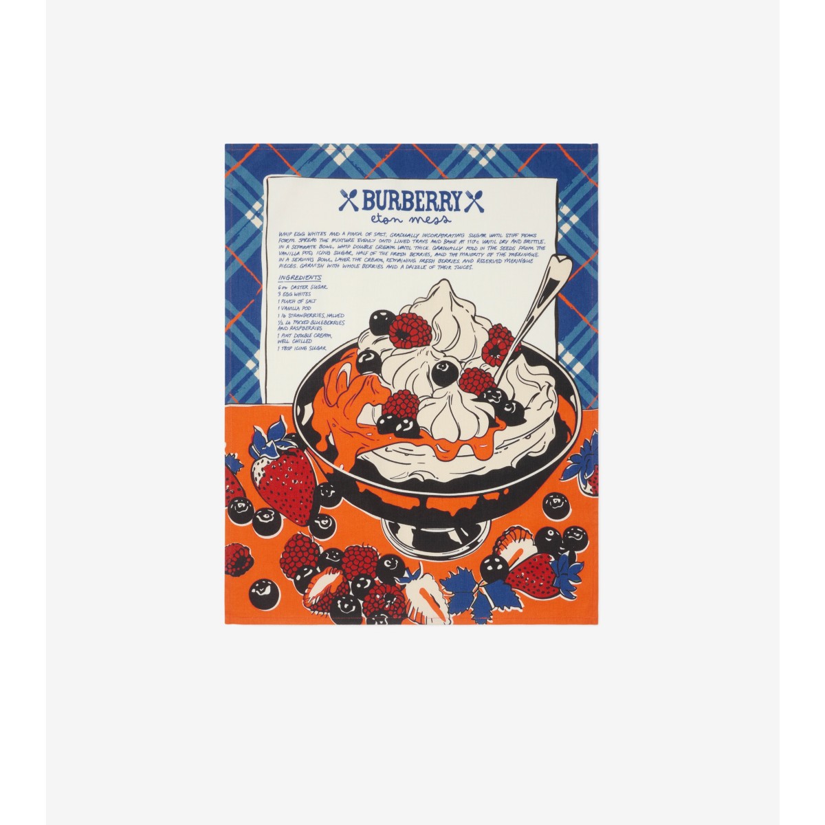 Burberry Recipe Tea Towel Set In Knight