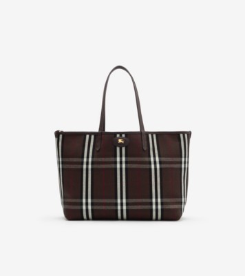 Burberry ミディアム リバーシブル ブルームズベリー トート​ (ピートブラウン／チョコレートブラウン) - ウィメンズ | Burberry®公式サイト