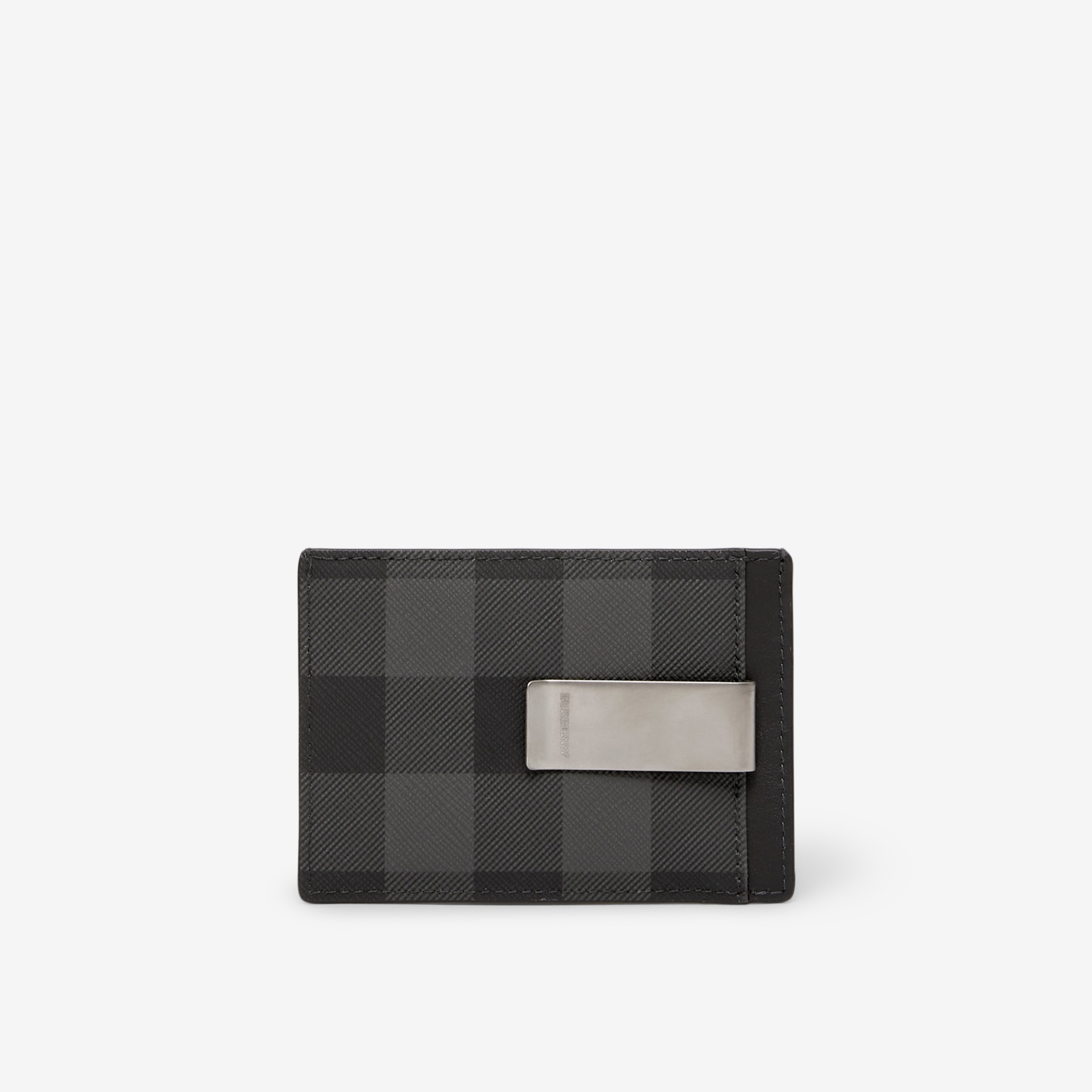 Charcoal Check Money Clip Card Case - Men | Burberry® Official