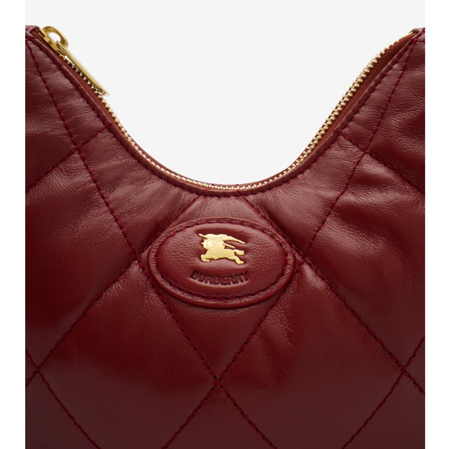 Horseshoe Chain Bag in Ruby red - Women, Leather | Burberry® Official