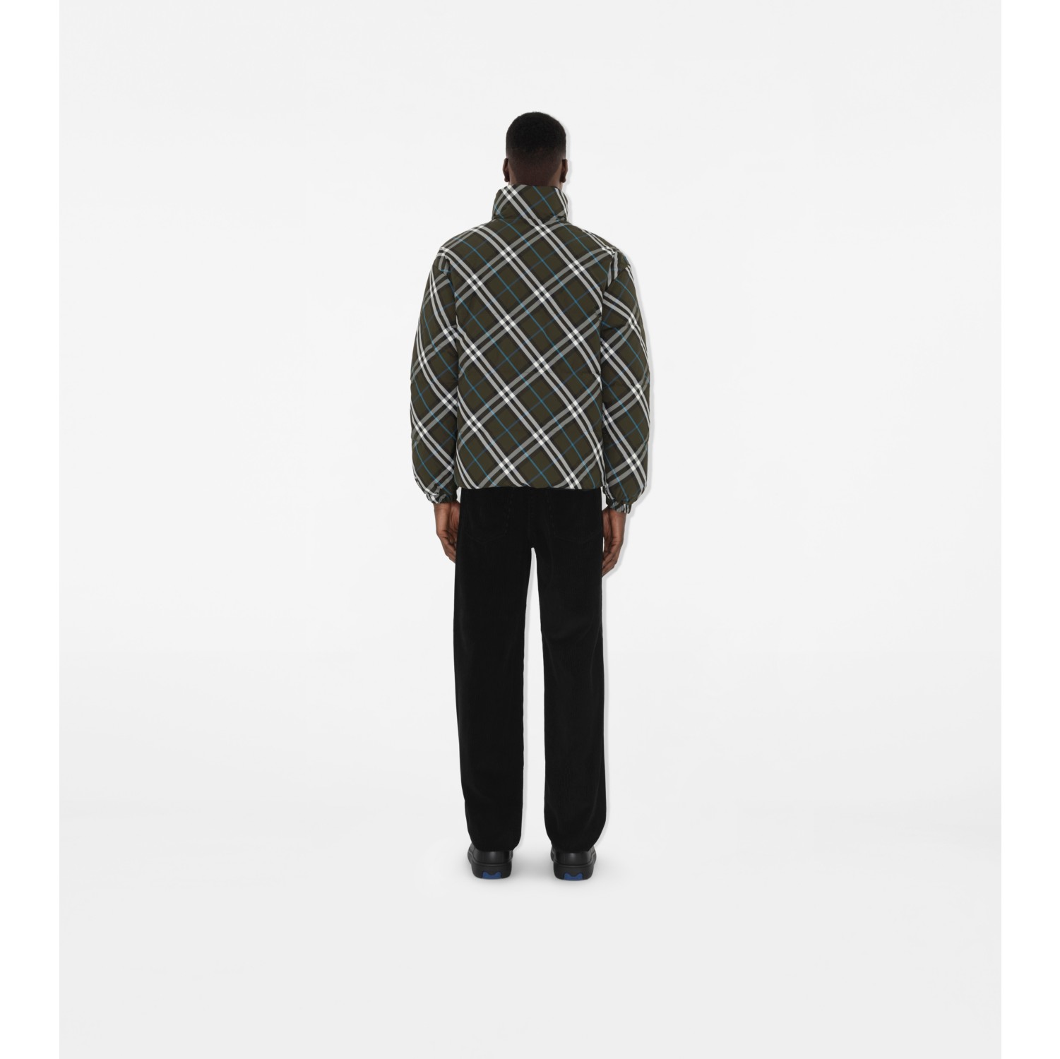 Reversible Check Nylon Puffer Jacket