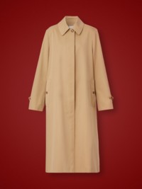 Honey Gathered Panel Tropical Gabardine Oversized Car Coat