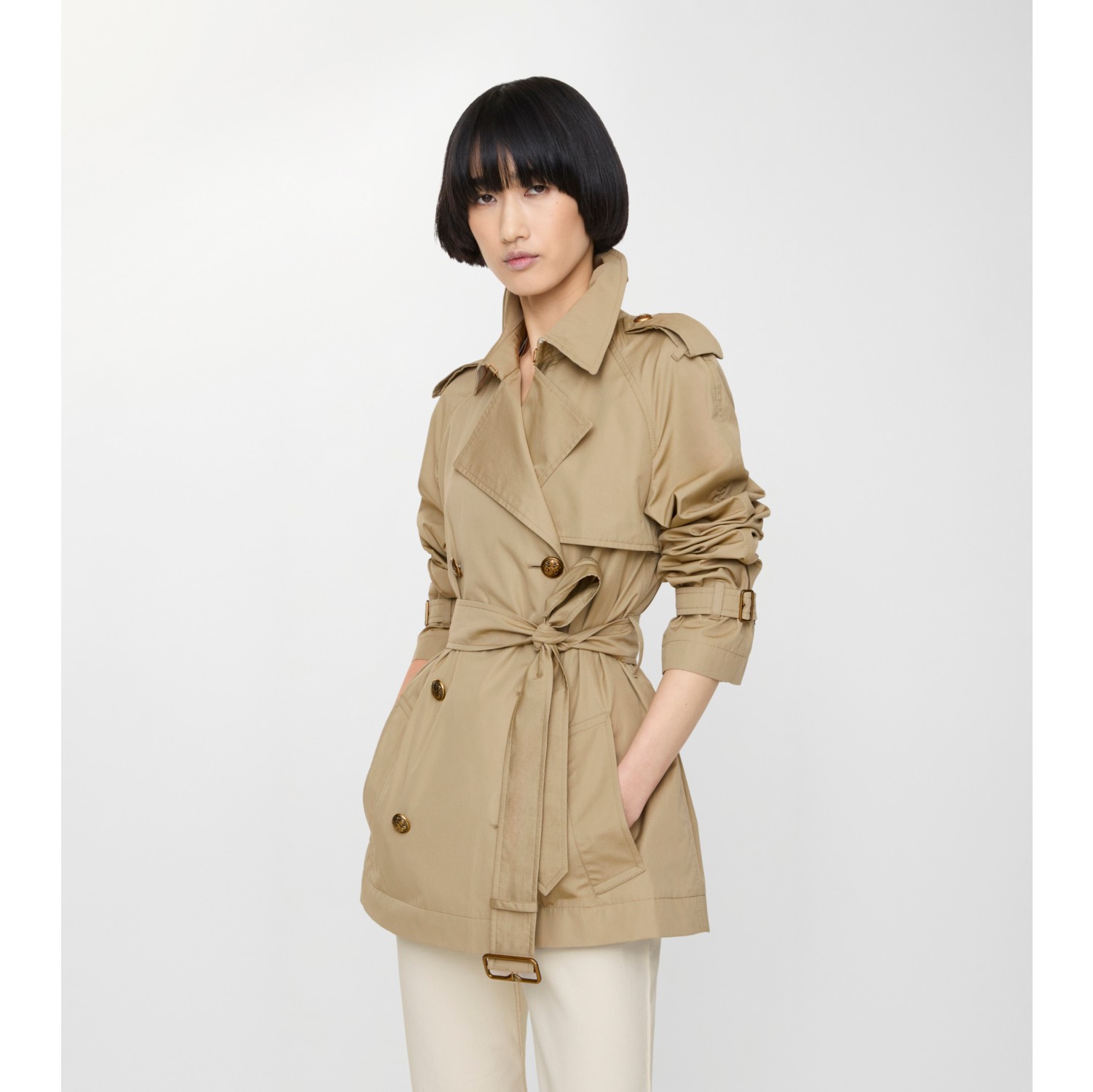 Short Lightweight Cotton Belgravia Trench Coat​