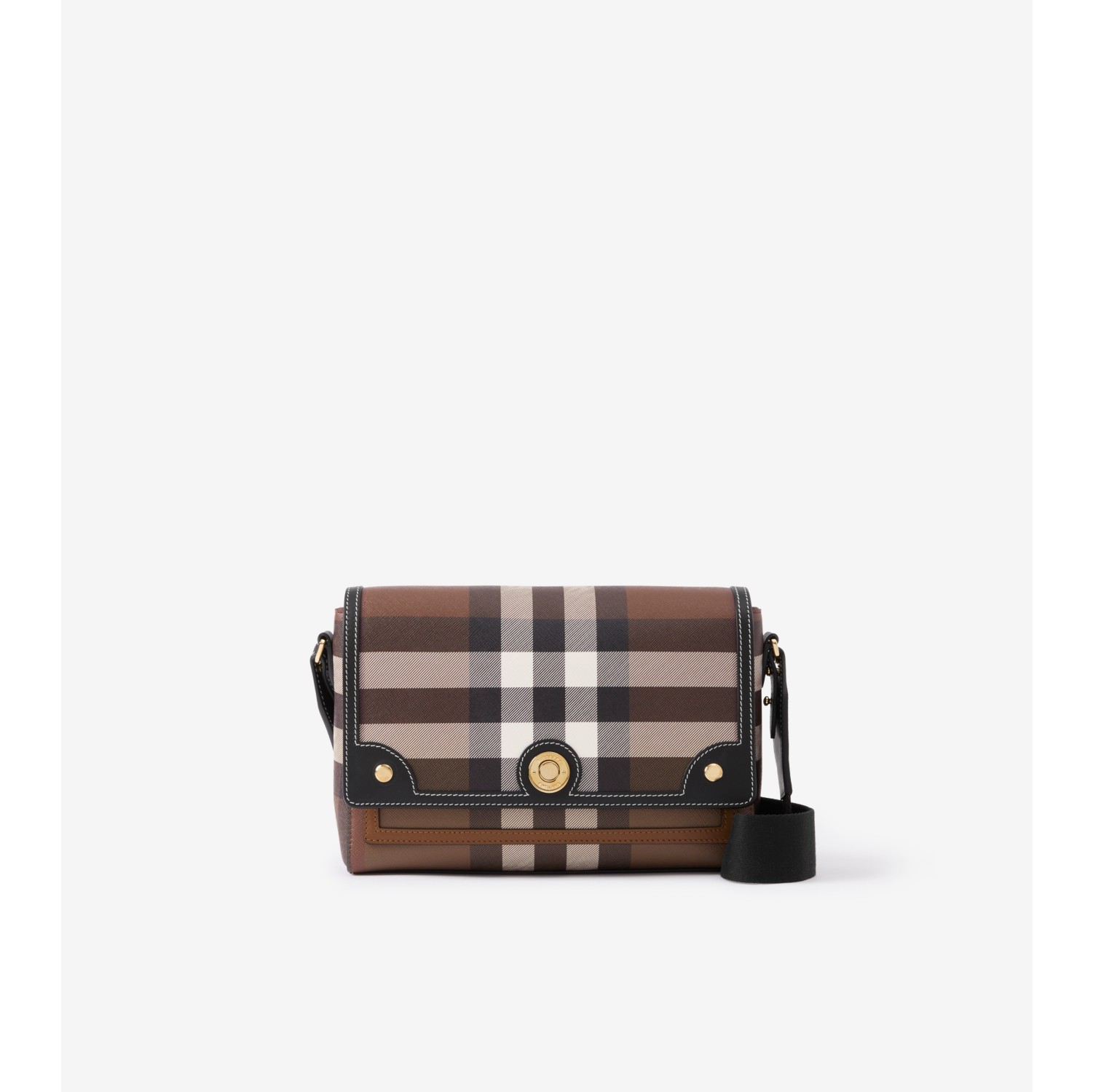 Burberry leather and vintage check note crossbody sale