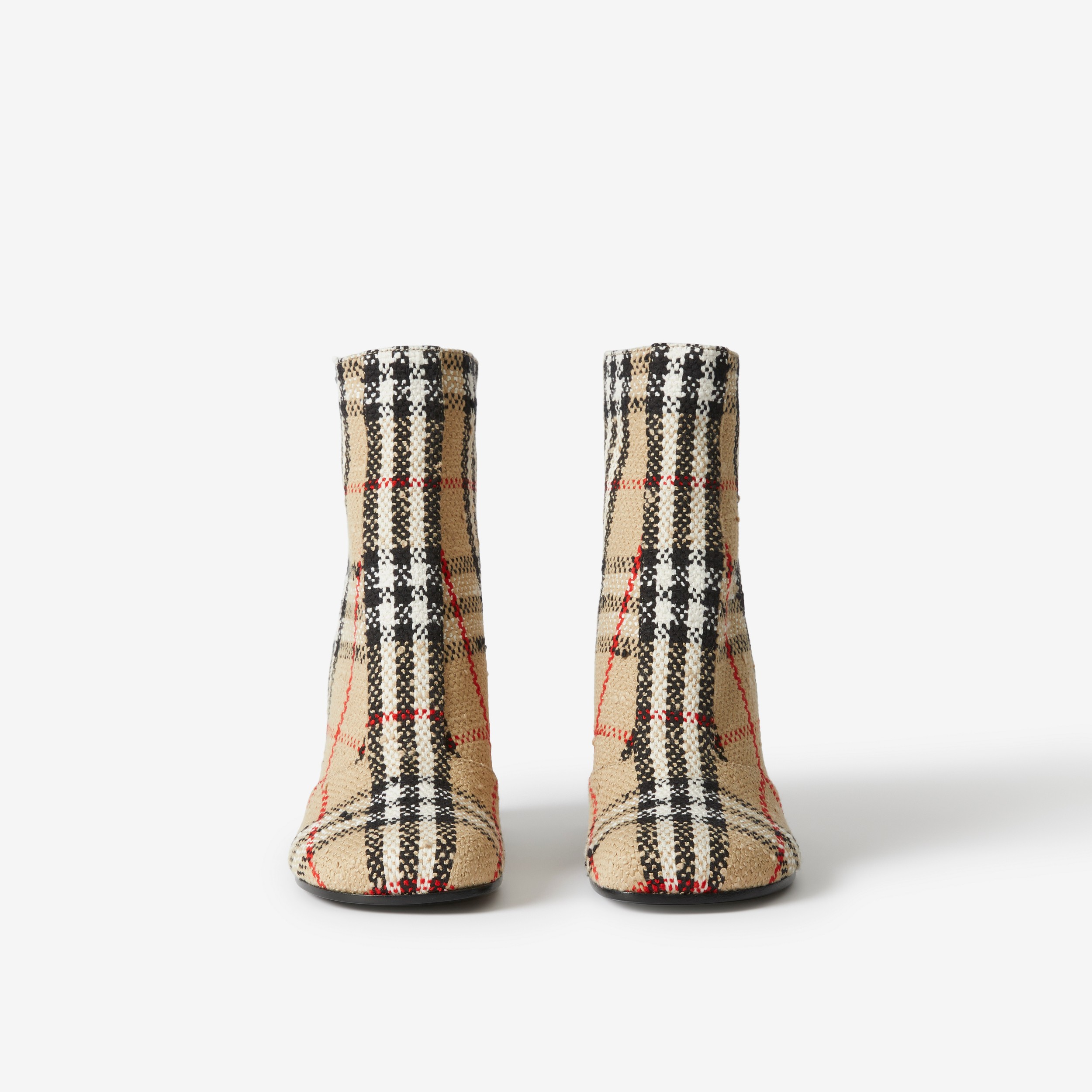 Vintage Check Bouclé Ankle Boots in Archive Beige - Women | Burberry® Official - 2