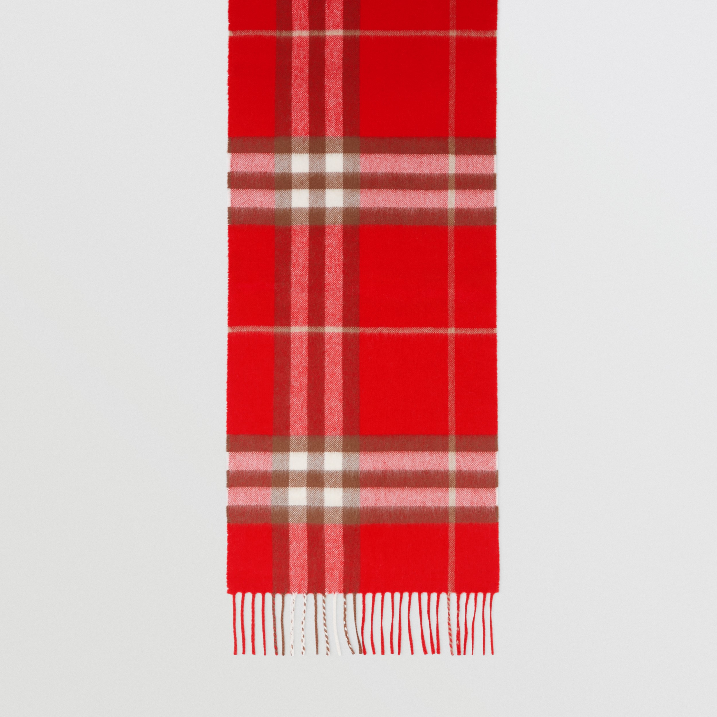 The Burberry Check Cashmere Scarf in Red | Burberry® Official