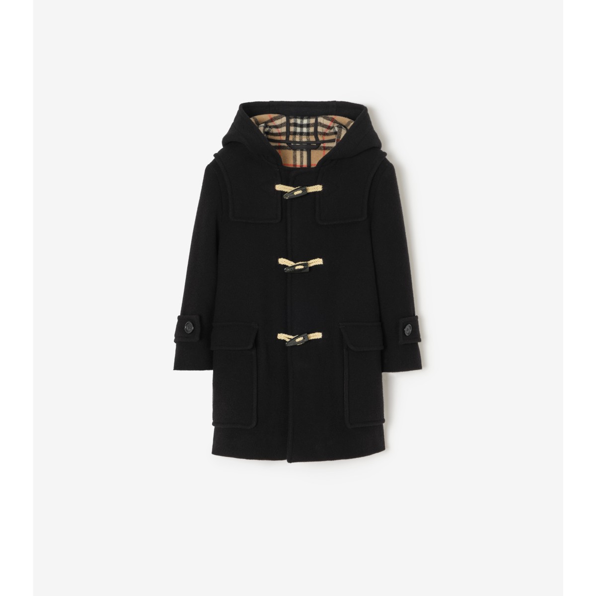  Check Wool Blend Duffle Coat