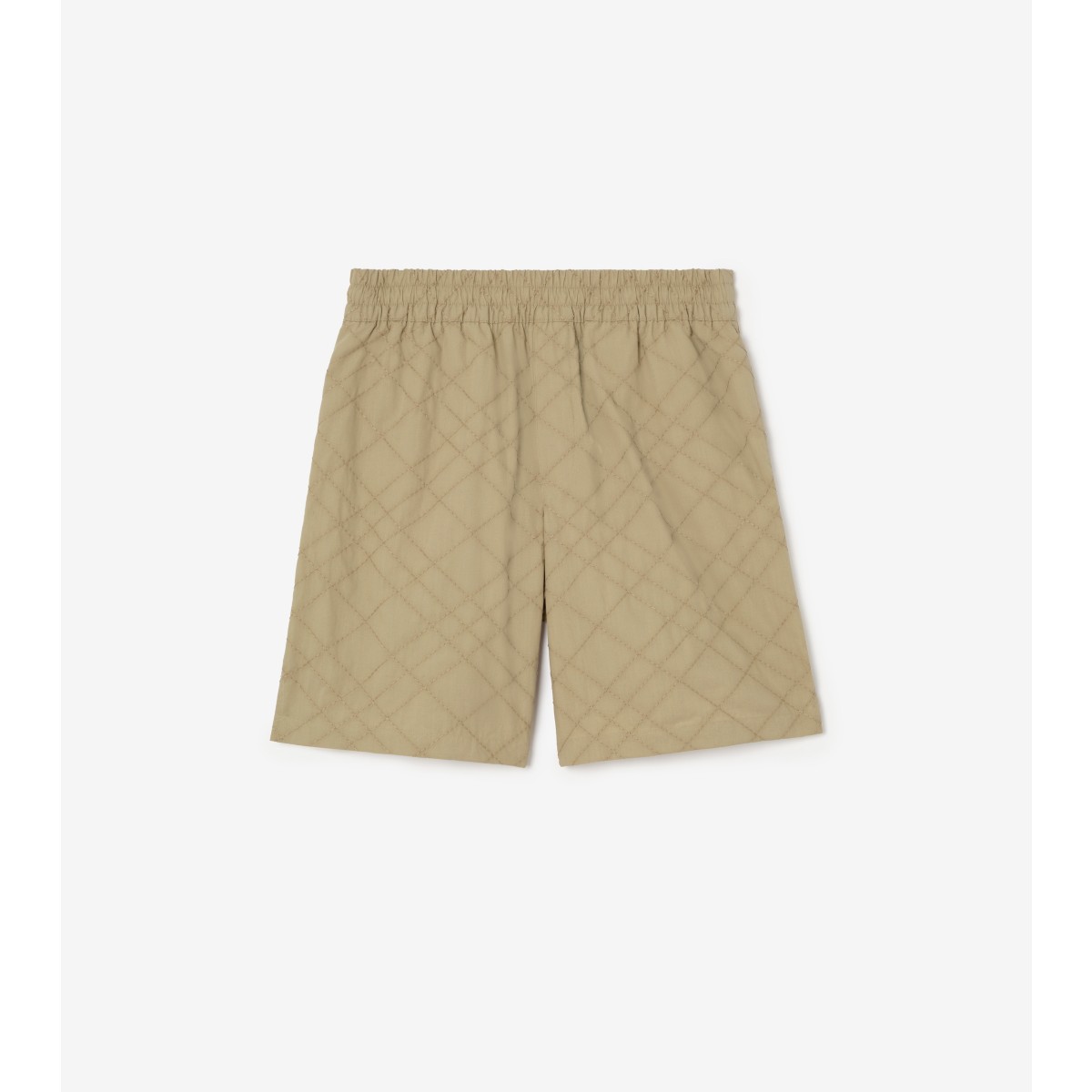  Check Embroidered Cotton Shorts