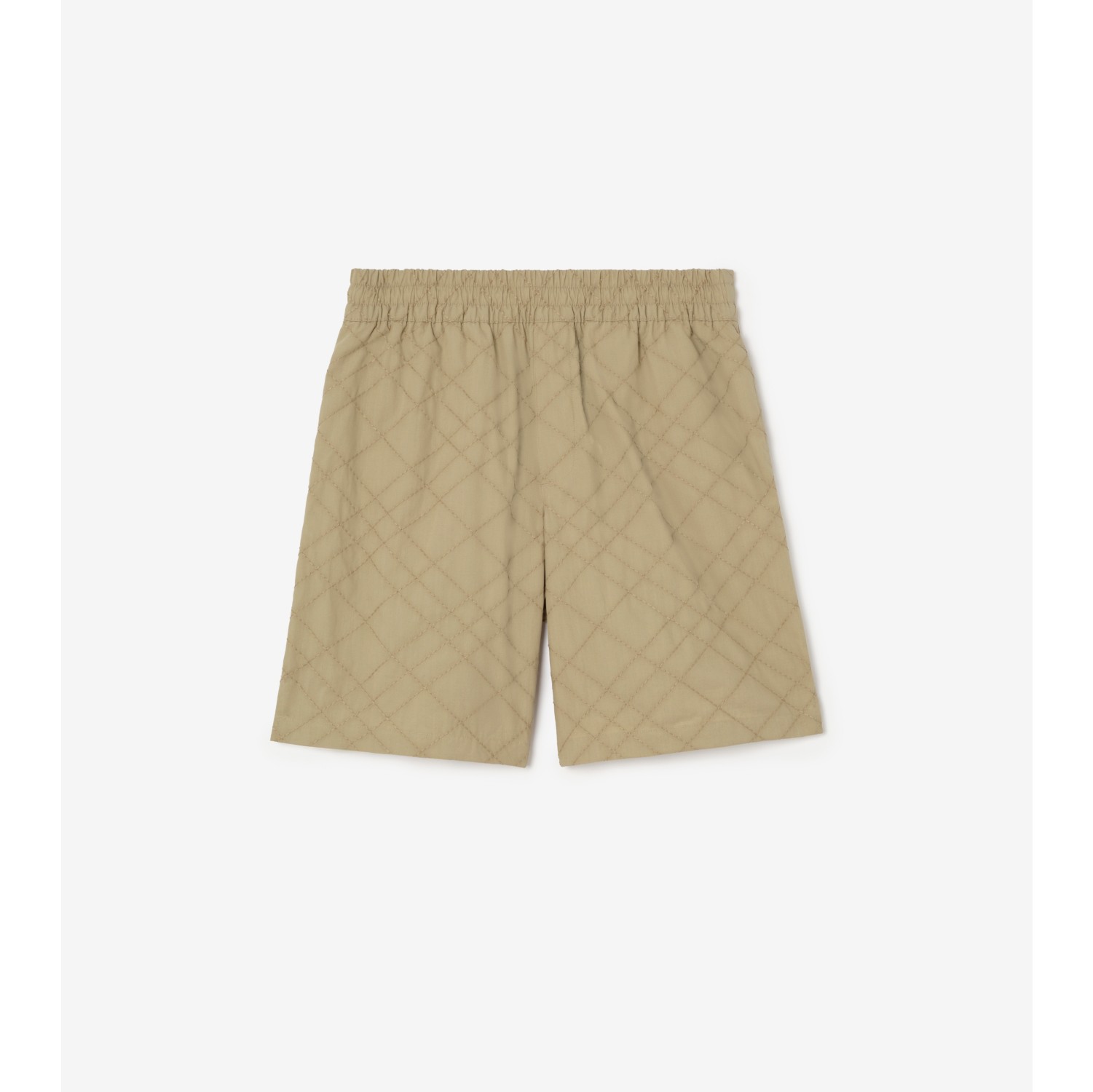 Check Embroidered Cotton Shorts