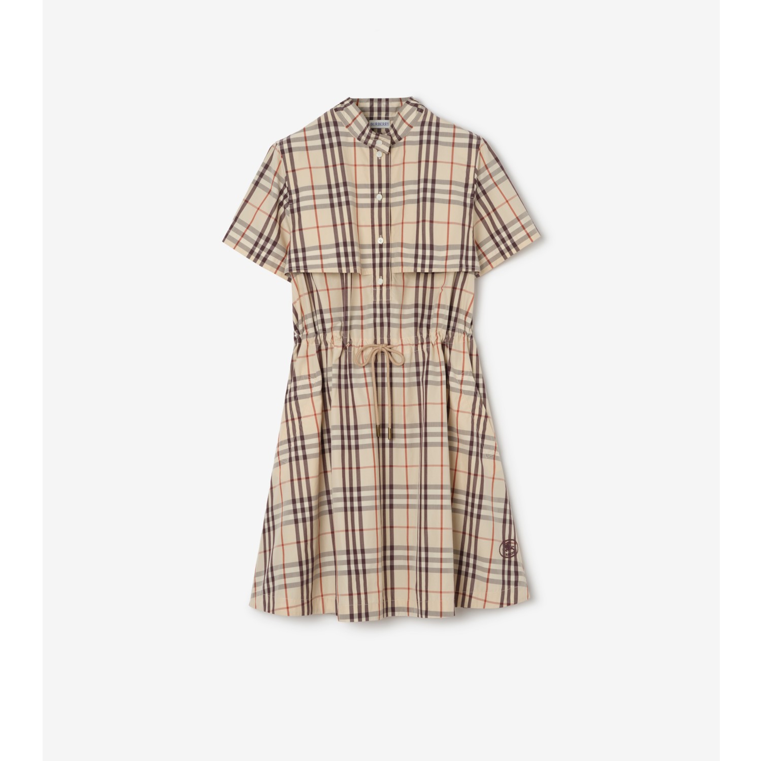 Vestido en algodón Check