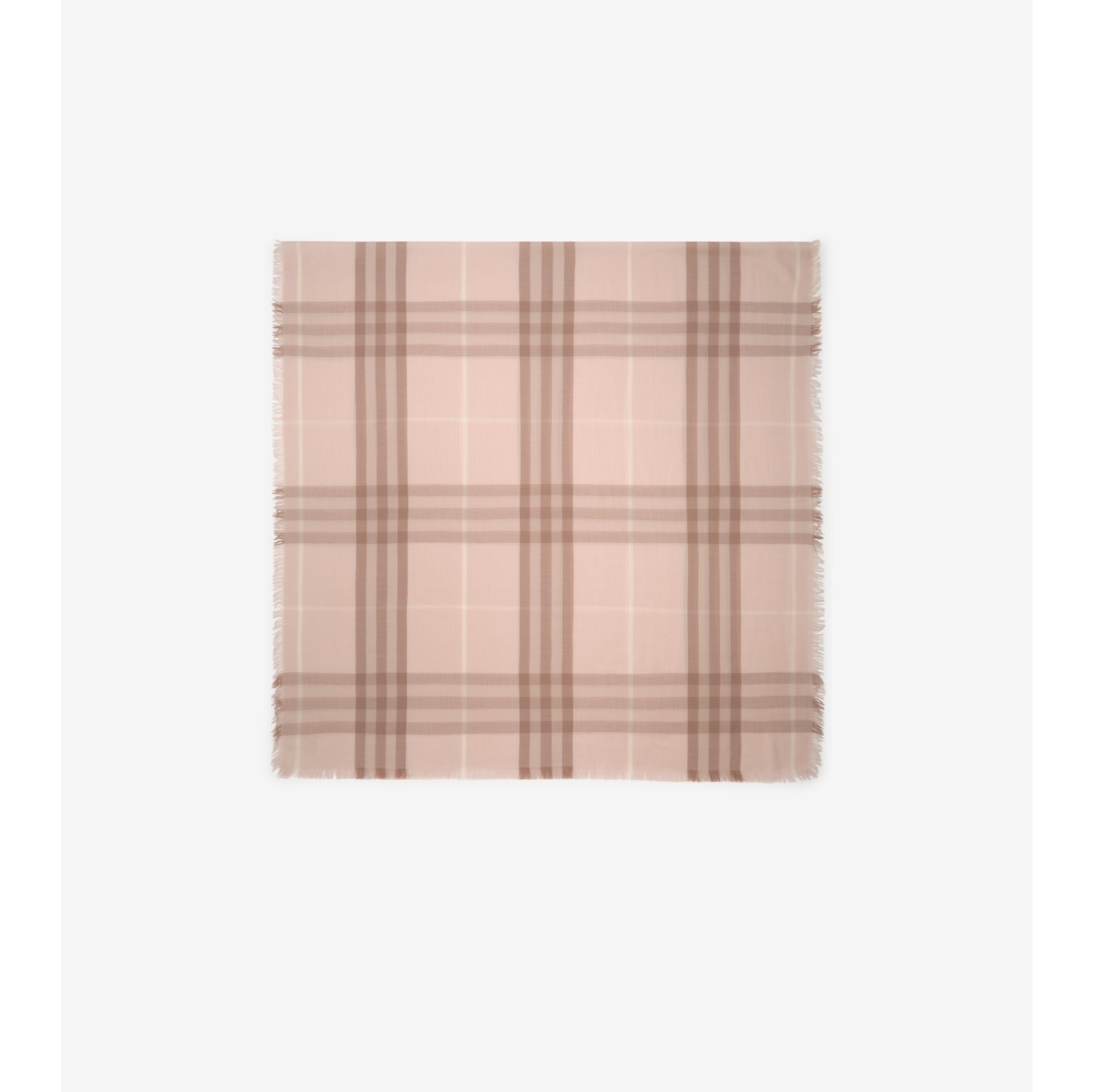 Wide Check Cashmere Scarf