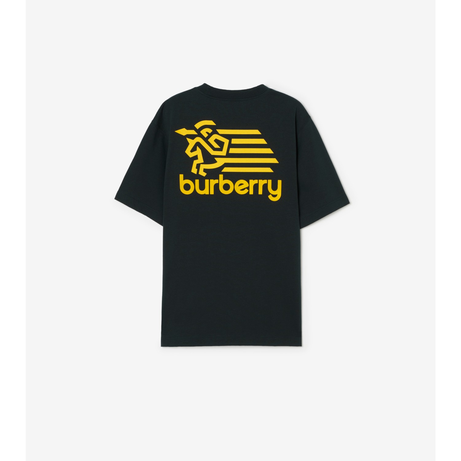 Logo Badge Cotton T-shirt in Teal blue - Men | Burberry® Official